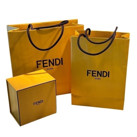 Fendi FF Cut Out Cuff Bracelet Silver Tone - Picture 12 of 13